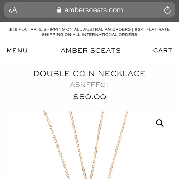 Amber Sceats Gold Double Coin Necklace - Picture 5 of 6